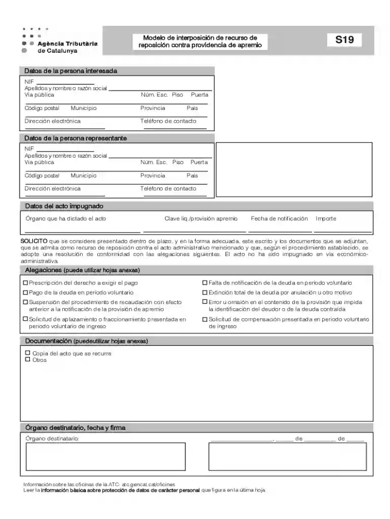 Modelo De Interposici n De Recurso De Reposici n Contra Providencia De Apremio Preview on Page 1