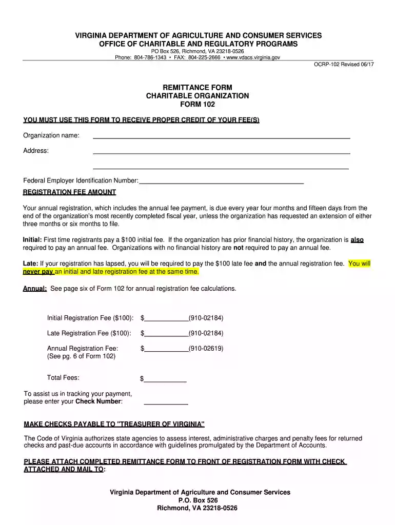 form 102 Preview on Page 1