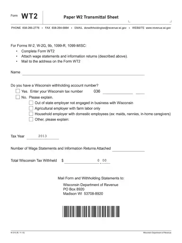wisconsin w 2 form Preview on Page 1