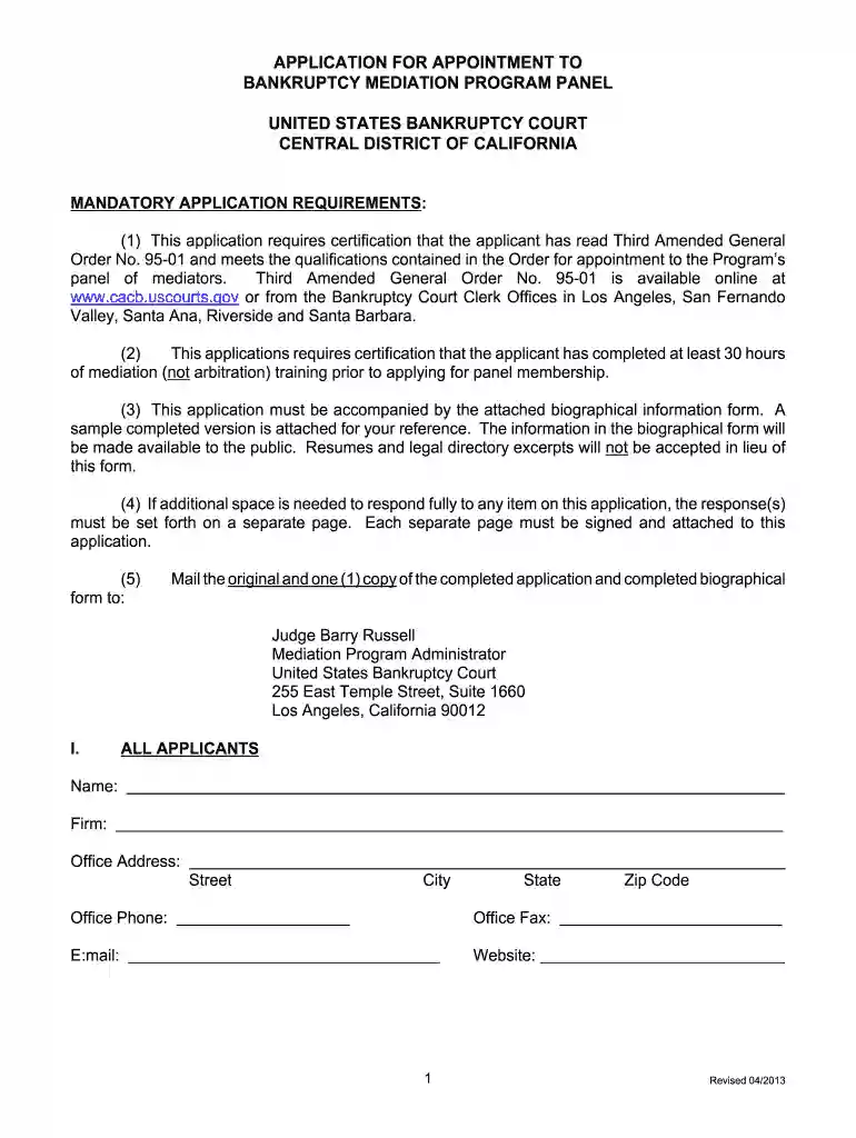 application appointment mediation program Preview on Page 1