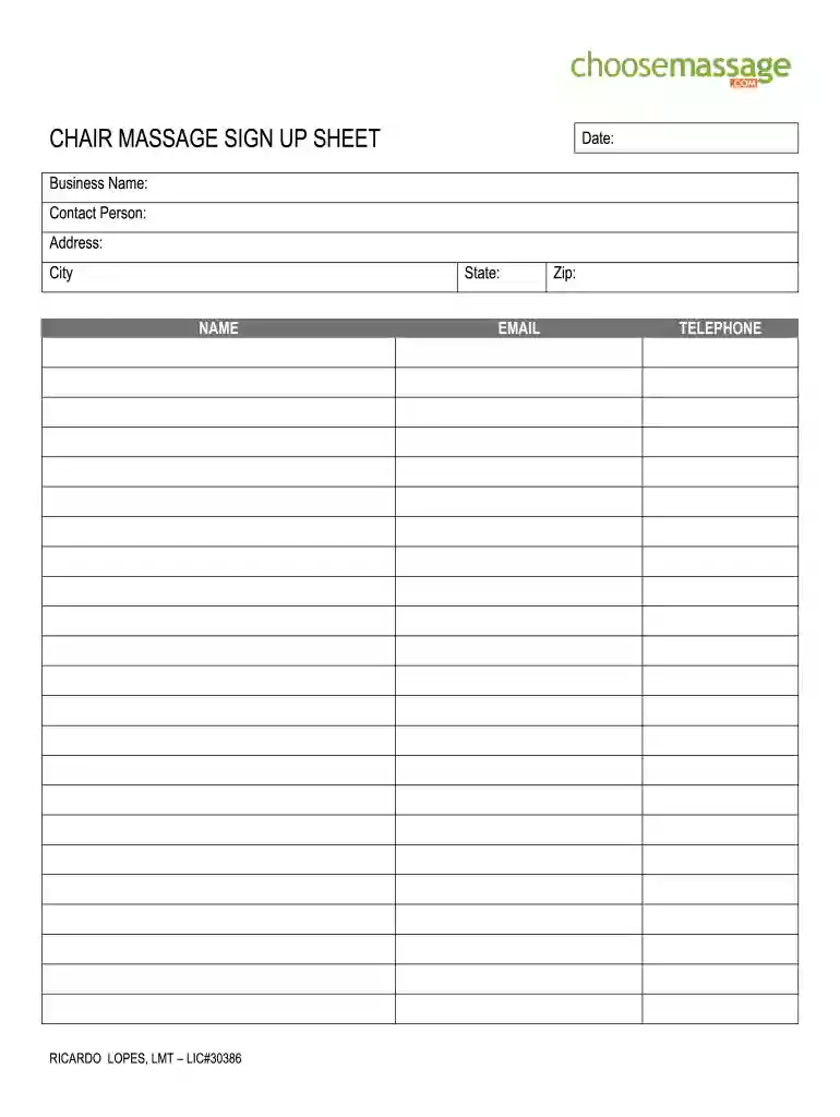 sign up sheet name Preview on Page 1