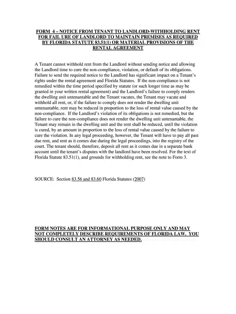 rent withholding letter florida Preview on Page 1