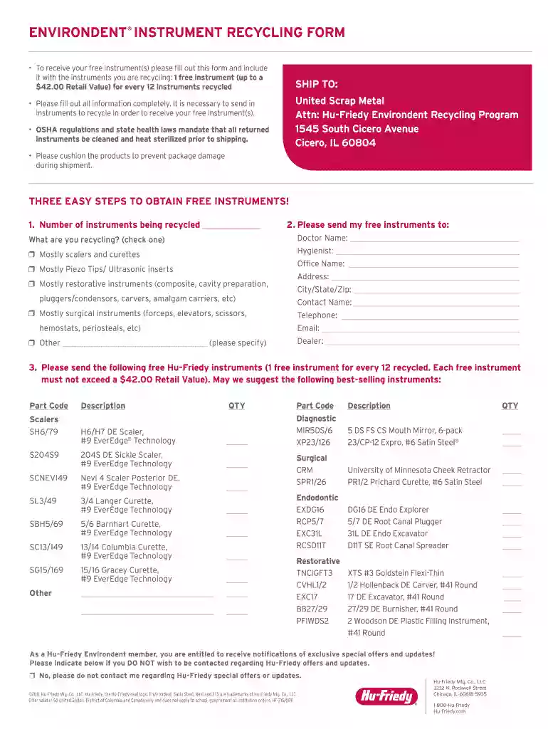 dental instrument recycling Preview on Page 1