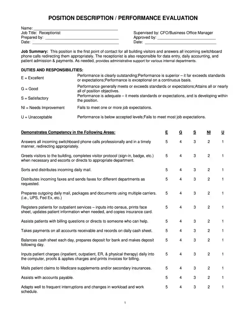 Supervised by: CFO/Business Office Manager Preview on Page 1