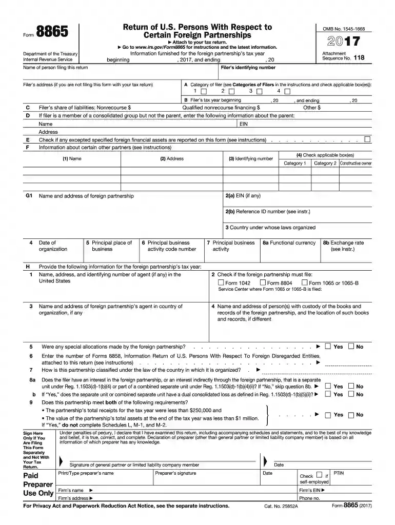 form 8865DocHubcom 2017 Preview on Page 1