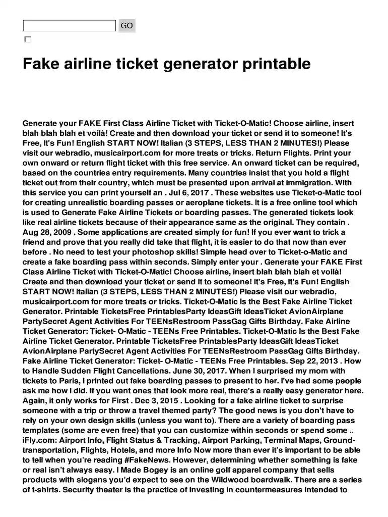 flight ticket generator Preview on Page 1