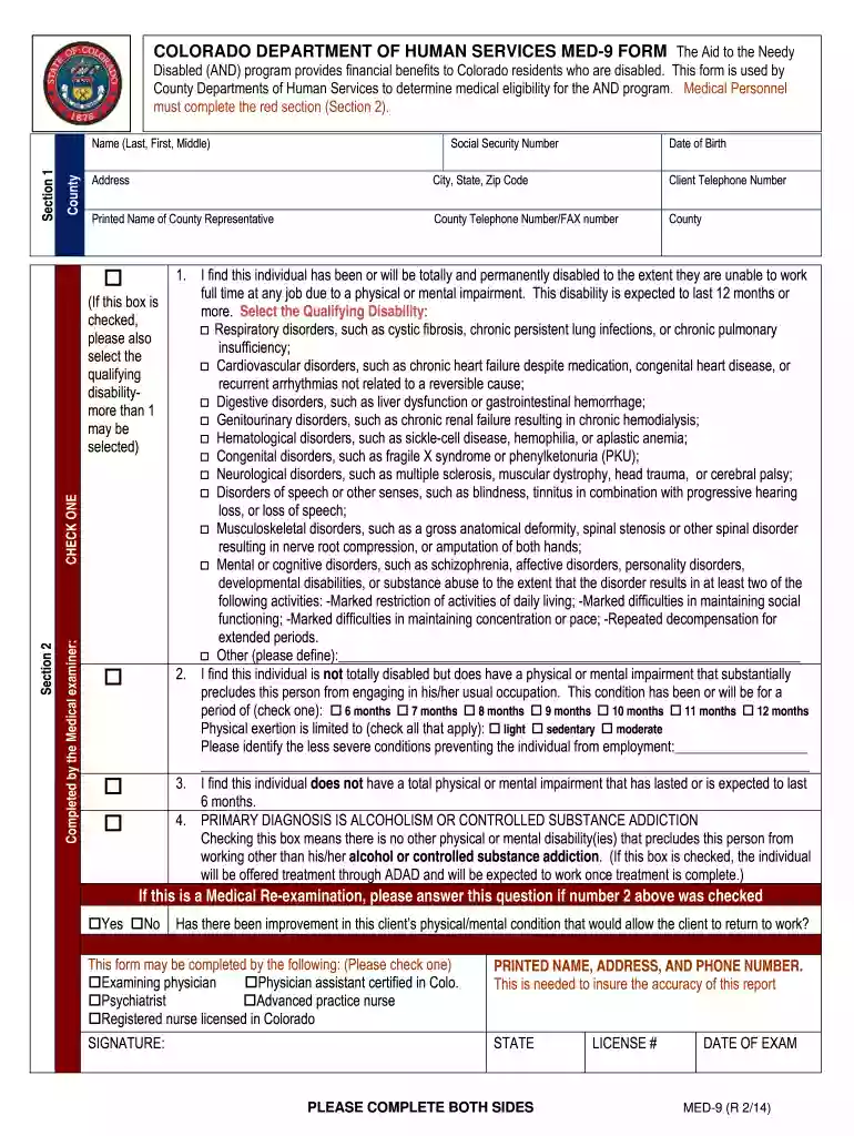 med 9 form Preview on Page 1