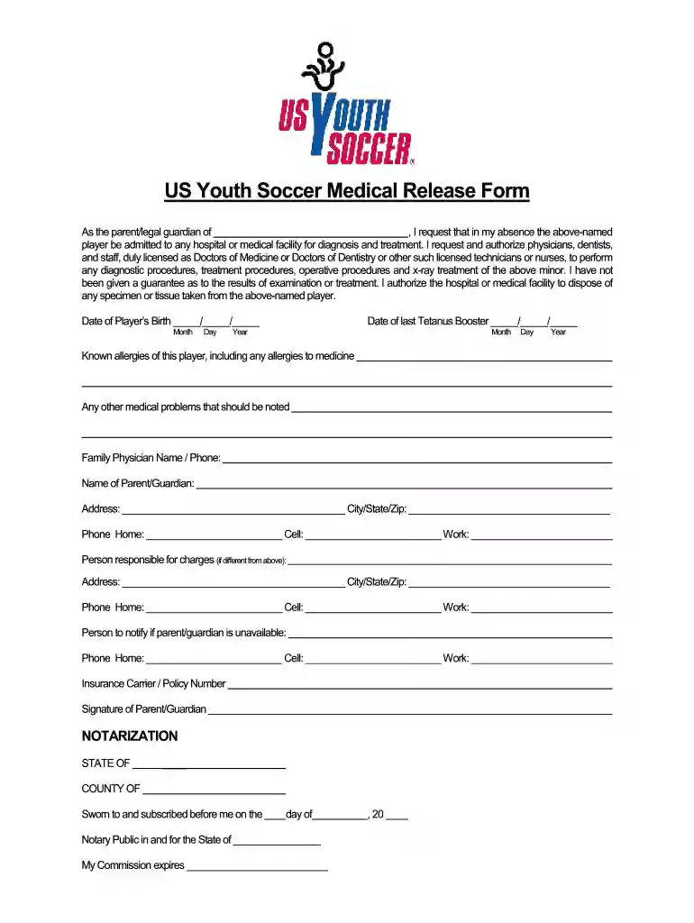 usys medical release form Preview on Page 1