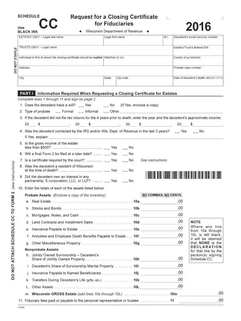 2015 wi certificate form Preview on Page 1