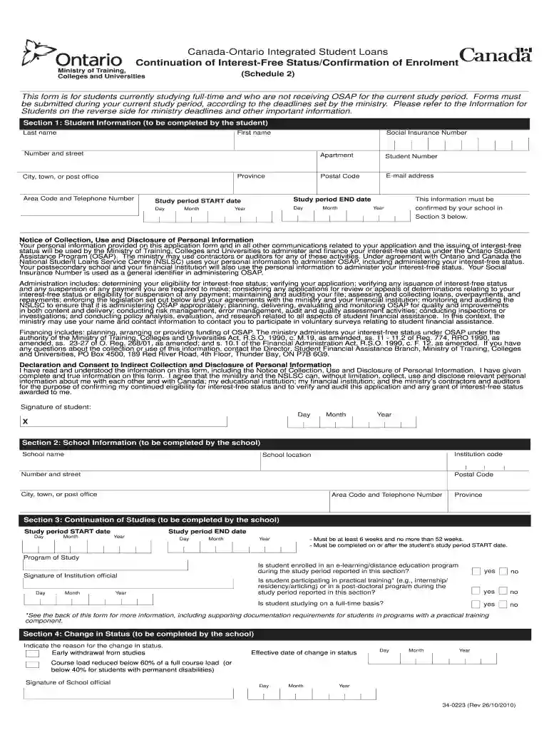 interest status form Preview on Page 1