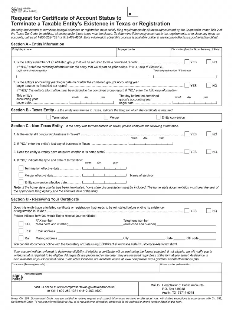 franchise tax account status Preview on Page 1