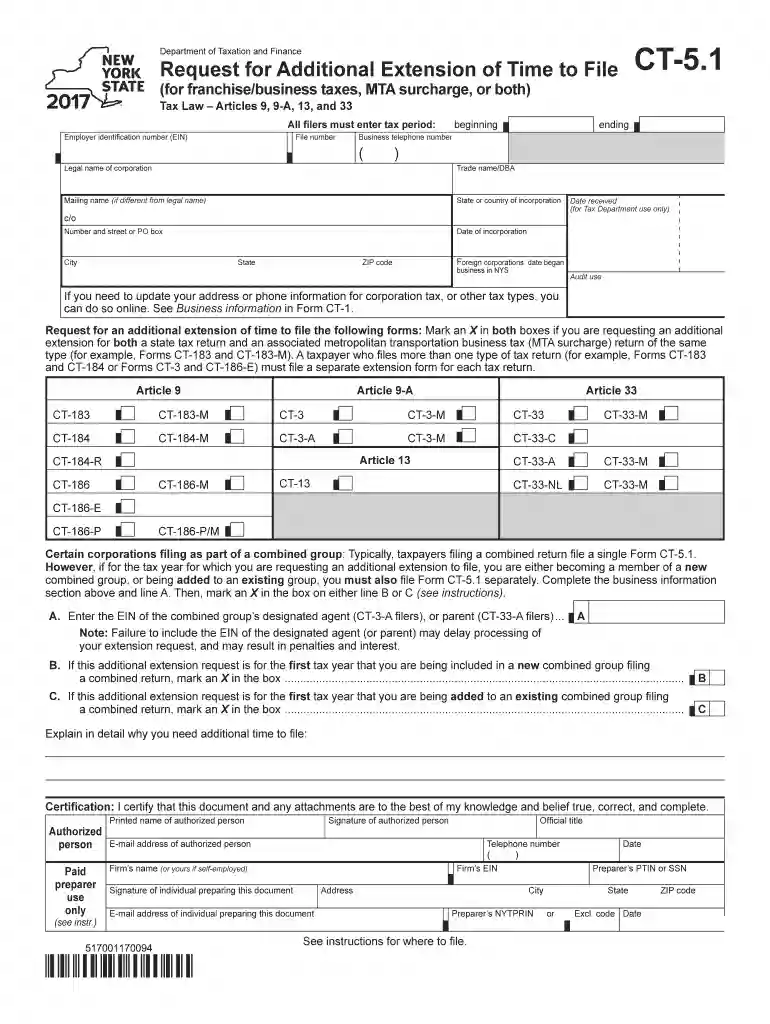 ct 5 1 form 2017 Preview on Page 1