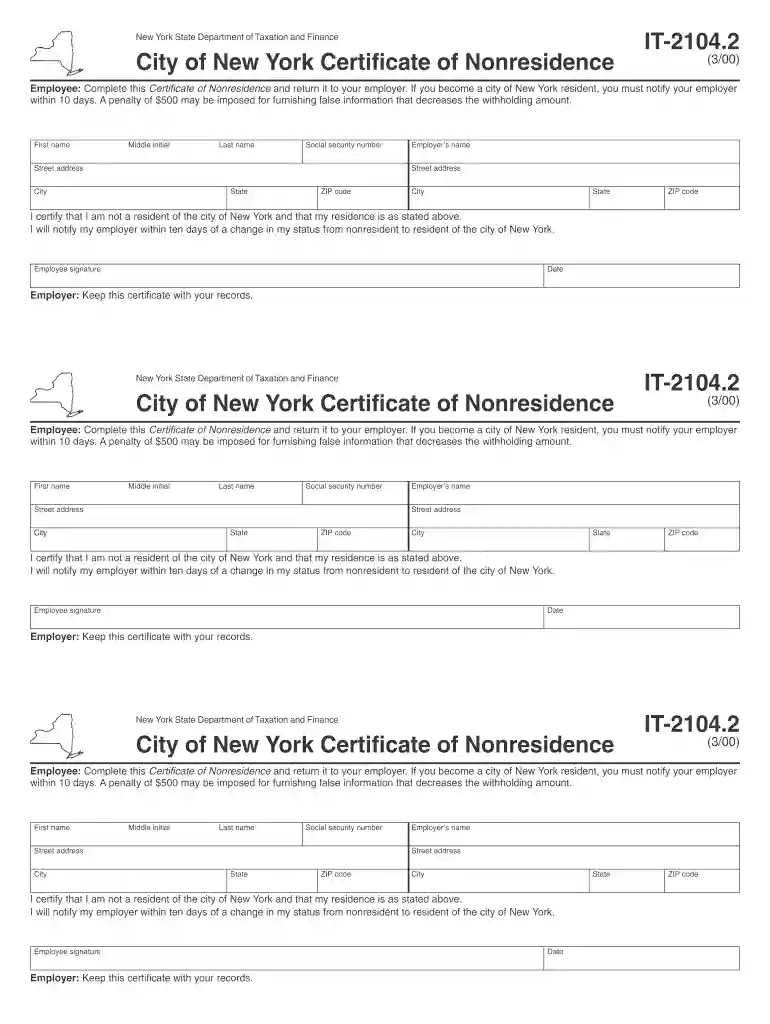 ny 2019 form it 2104 Preview on Page 1