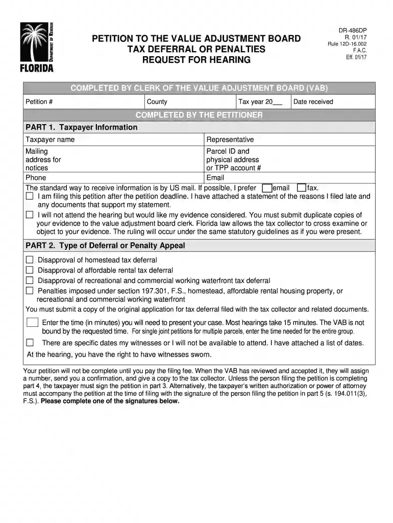 dr486dp adjustment board deferral form pdf Preview on Page 1