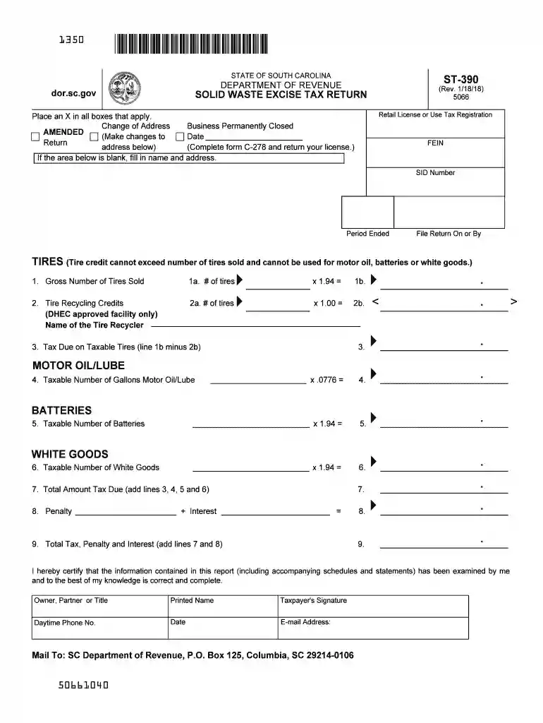 form 390 Preview on Page 1