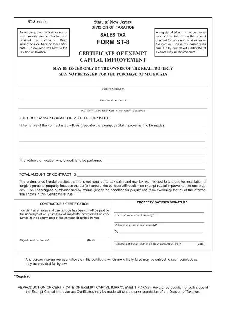 st8 form Preview on Page 1