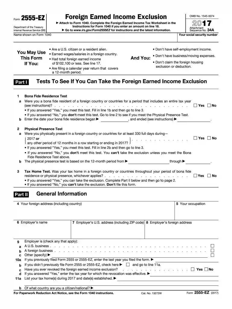 ez 2017 form Preview on Page 1