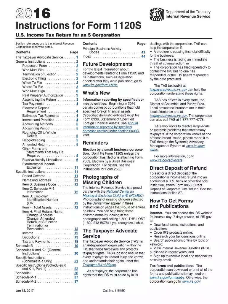 i1120s.pdf - 2018 Department of the Treasury Internal Revenue ... Preview on Page 1