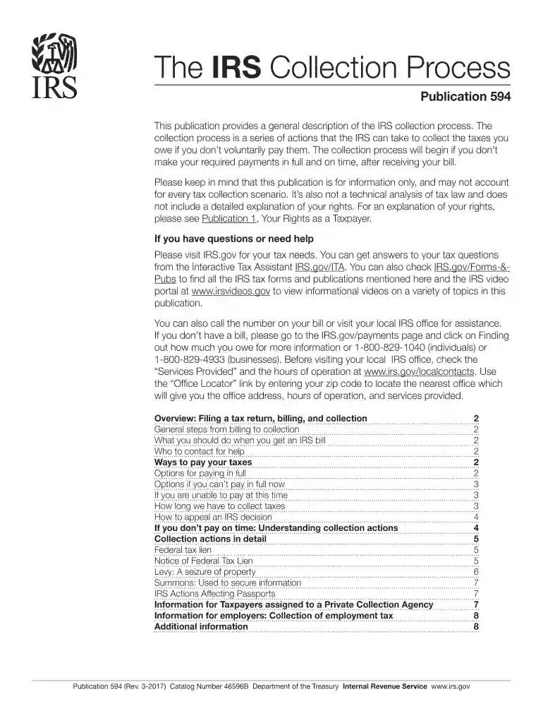 irs publication 594 Preview on Page 1