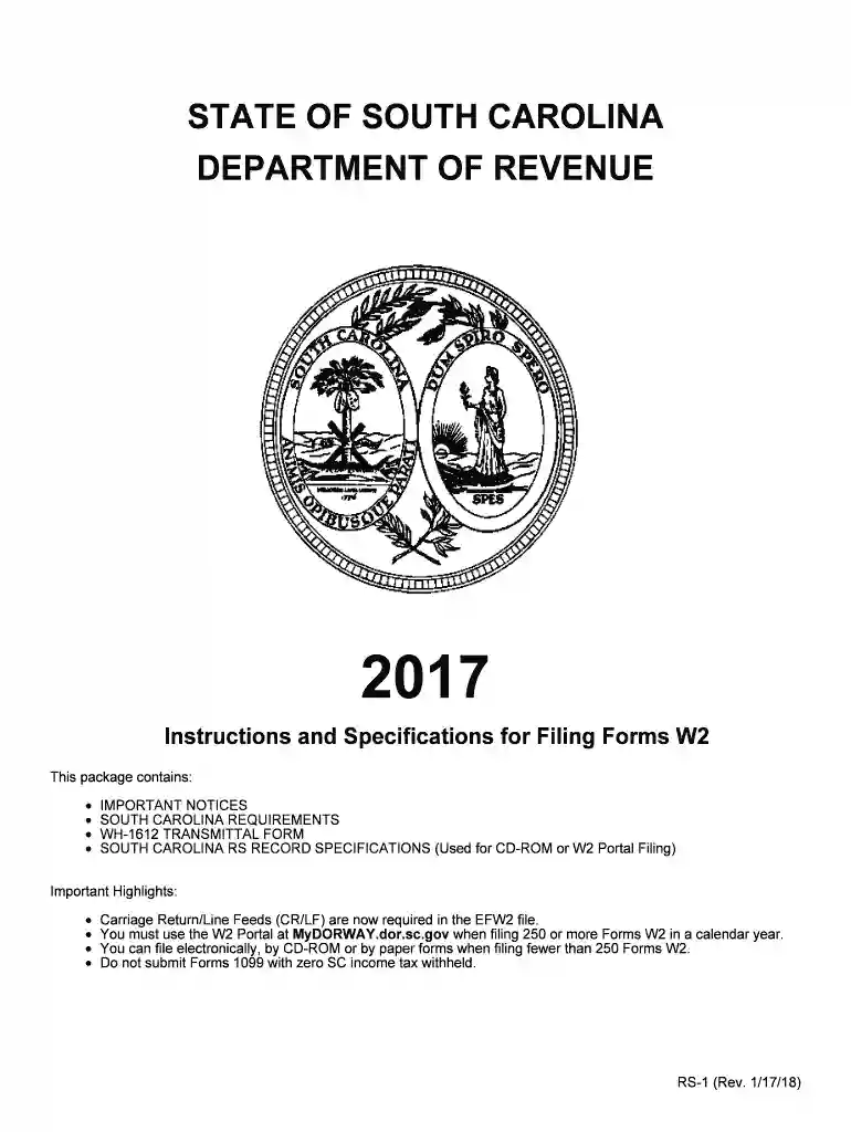 South carolina department of revenue fillable forms 2017 Preview on Page 1