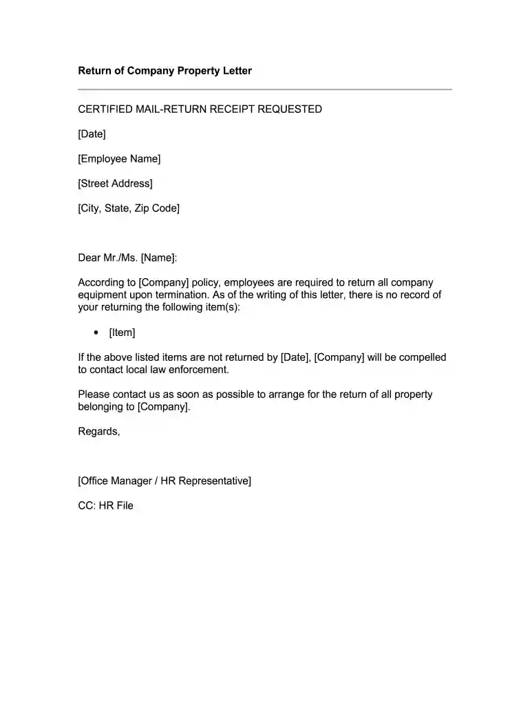 property handover letter format in word Preview on Page 1