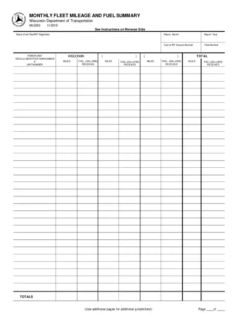 monthly fuel summary Preview on Page 1