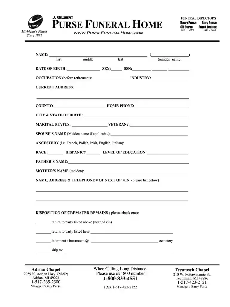 proof of death letter from funeral home Preview on Page 1