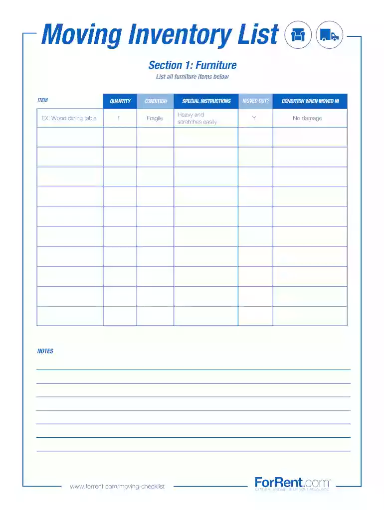 moving box inventory Preview on Page 1