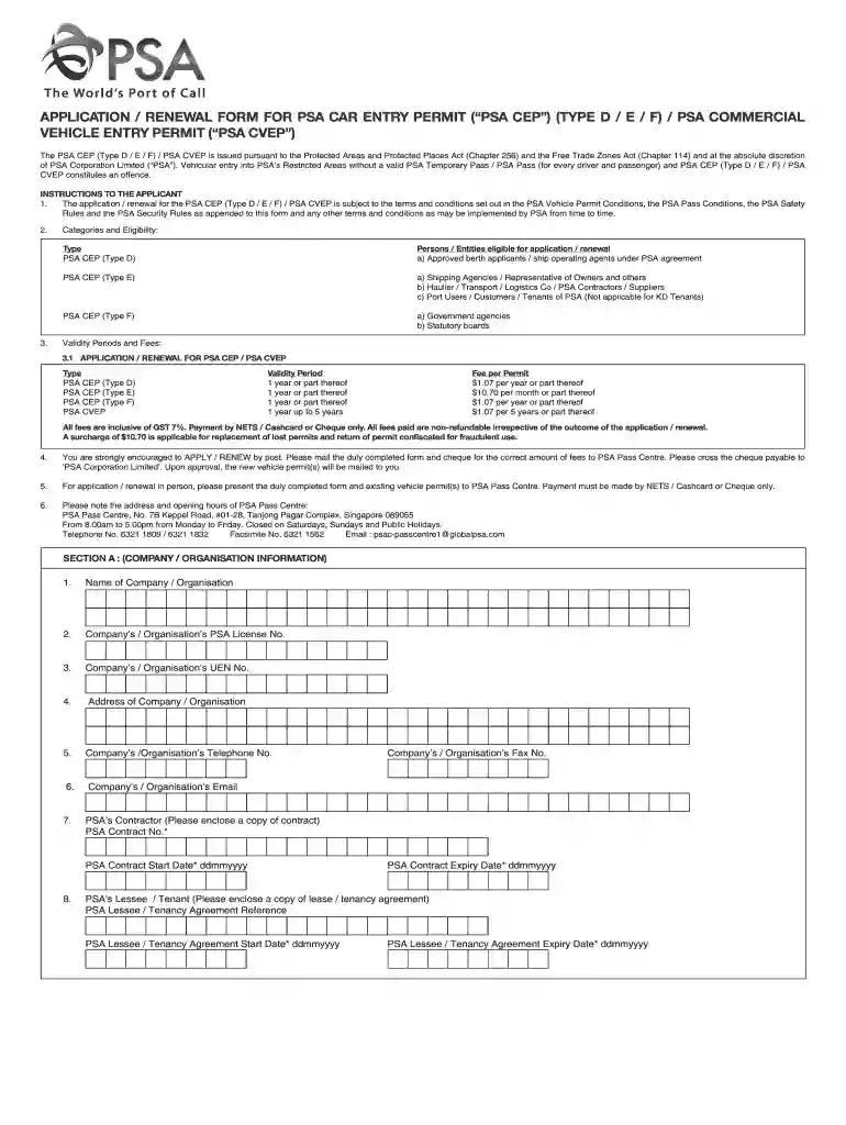 psa pass centre Preview on Page 1