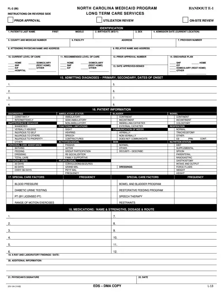 fl2 form Preview on Page 1