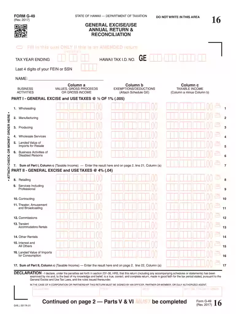 g49 2016 form Preview on Page 1