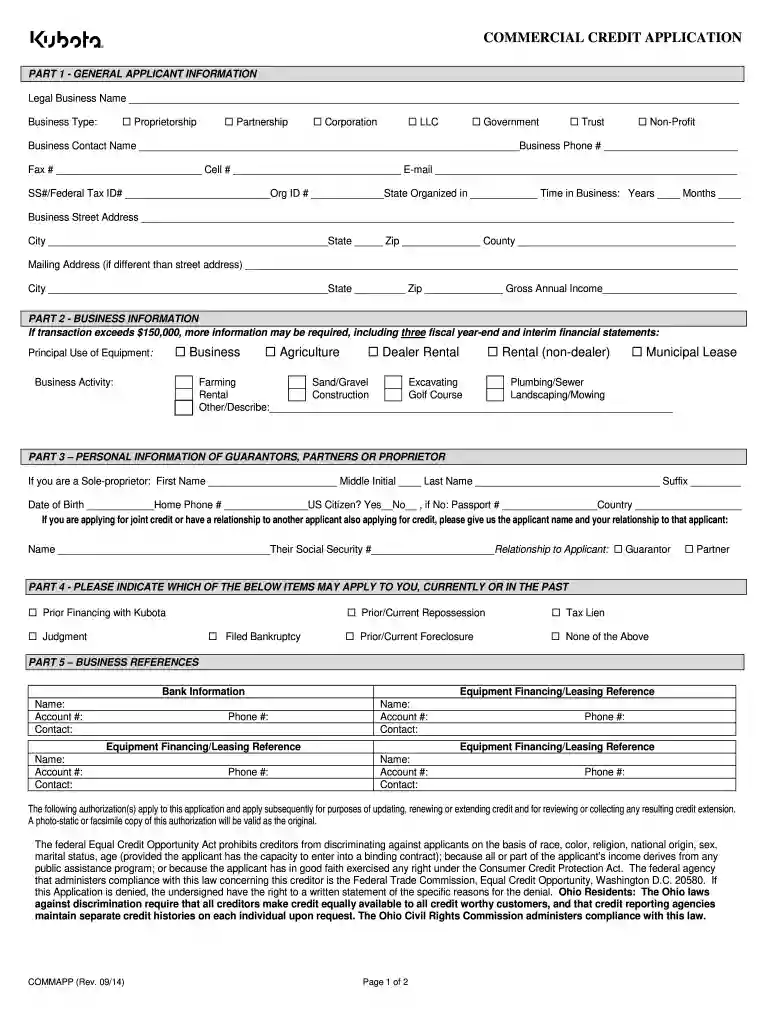 kubota credit Preview on Page 1