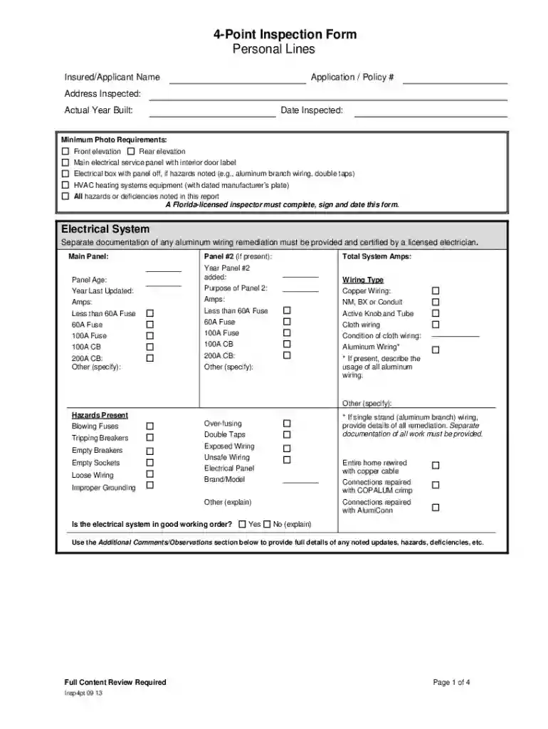 4 point inspection system Preview on Page 1