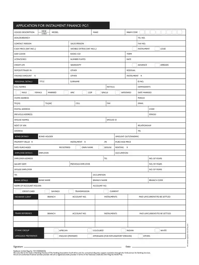 mfc application form pdf Preview on Page 1
