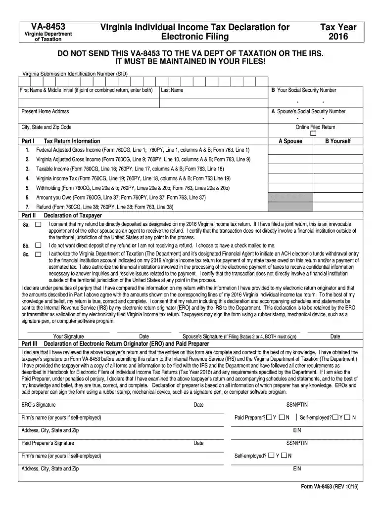 Individual Income Tax Electronic Filing FAQs - Virginia Department of Preview on Page 1