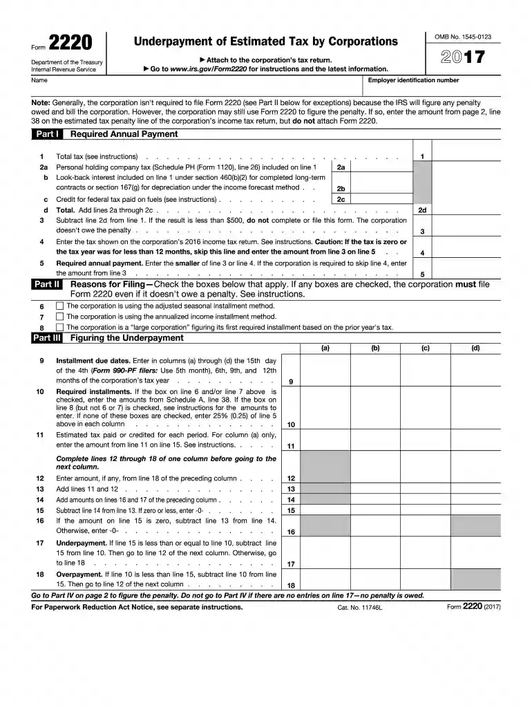 form 2220 Preview on Page 1