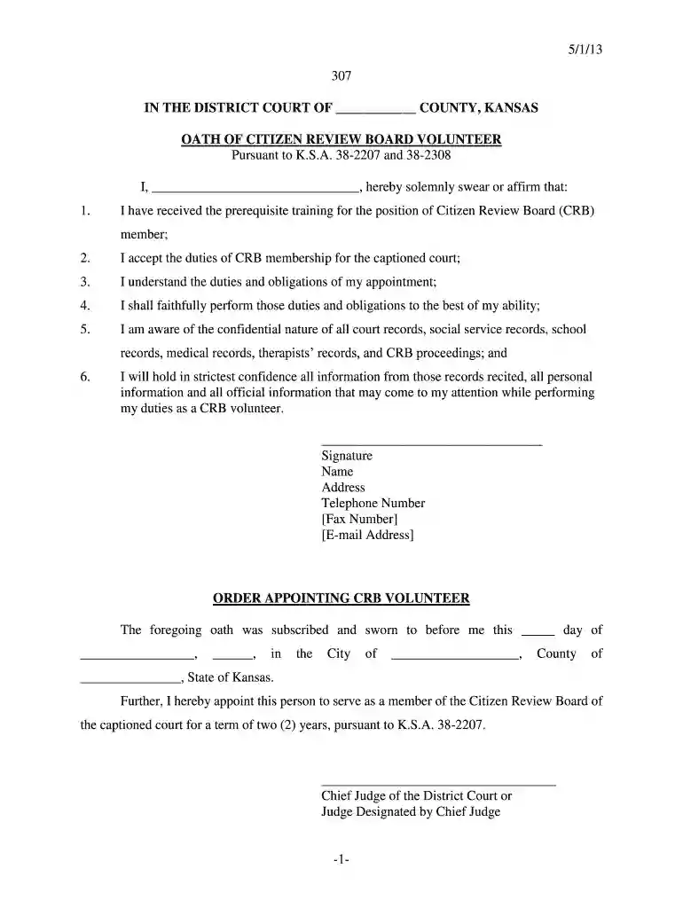 IN THE XXX JUDICIAL DISTRICT - Kansas Judicial Council - kansasjudicialcouncil Preview on Page 1