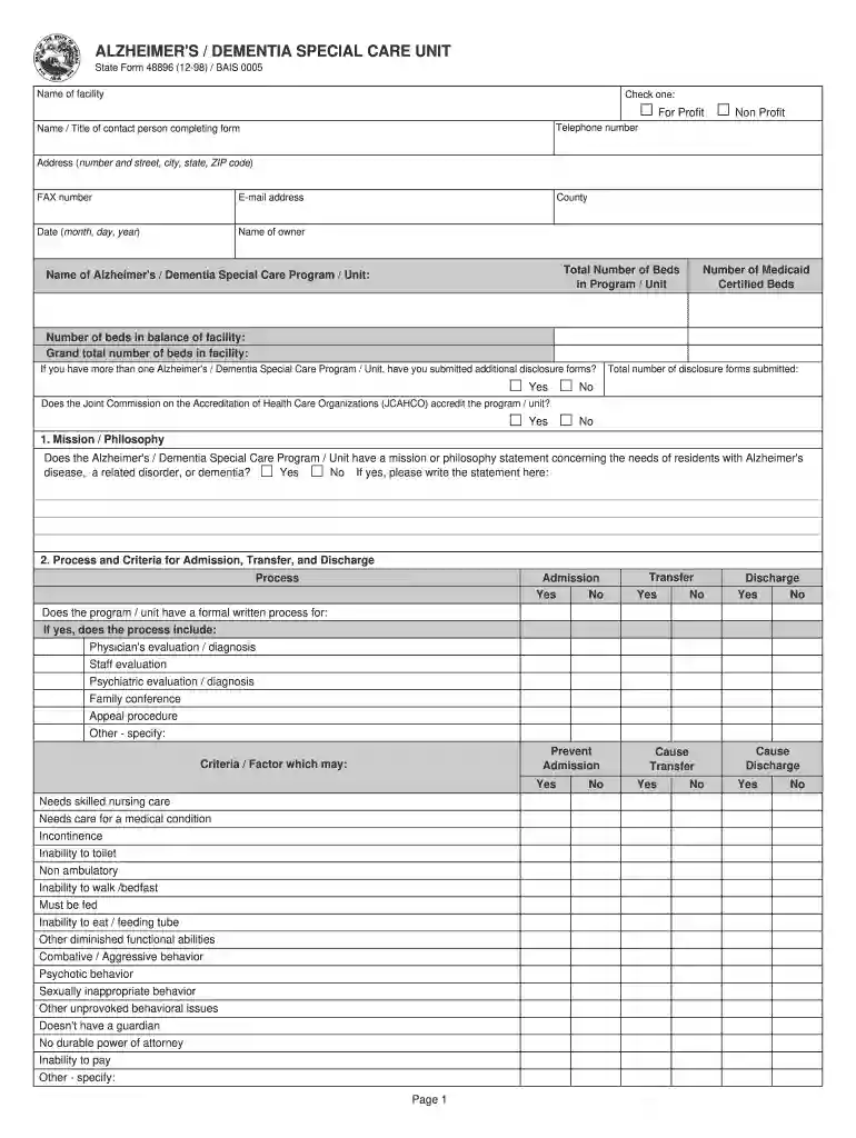 indiana state form 48896 Preview on Page 1