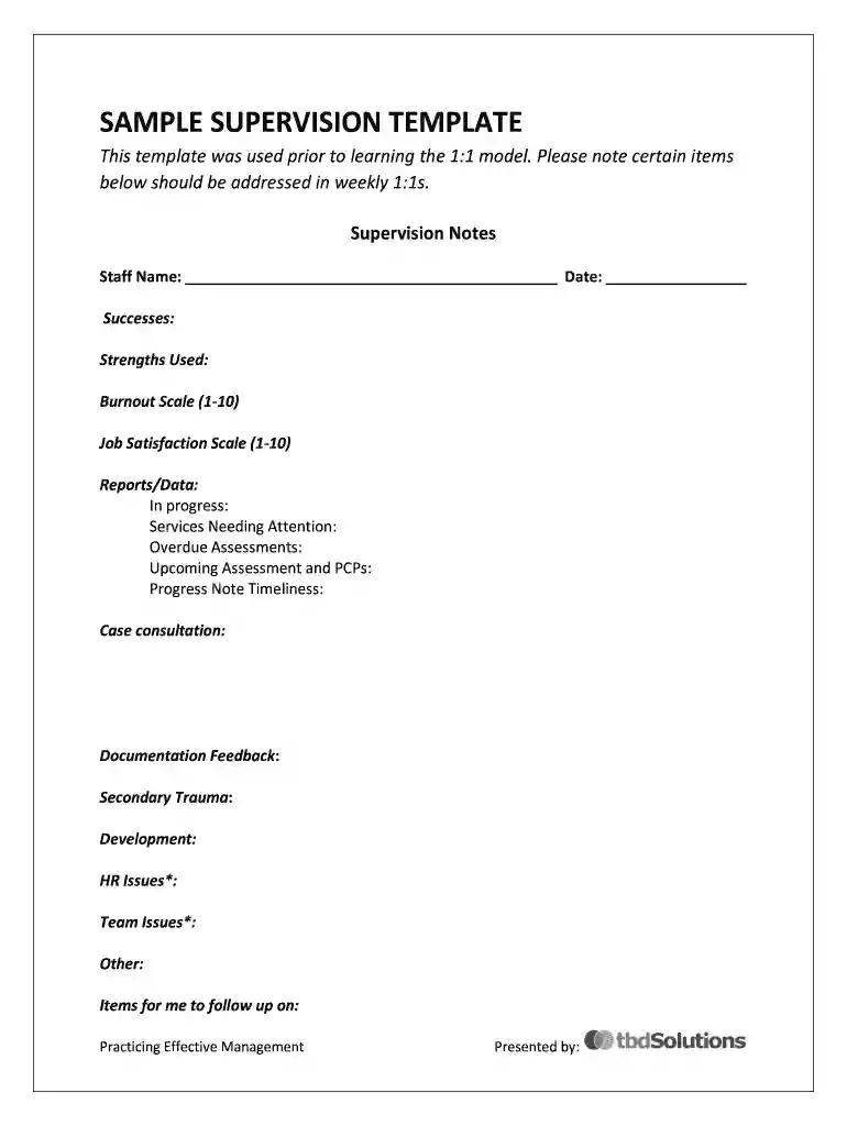counseling supervision notes template Preview on Page 1