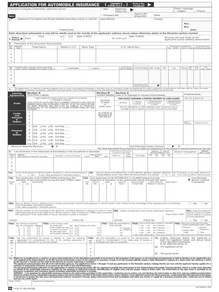 saf form Preview on Page 1
