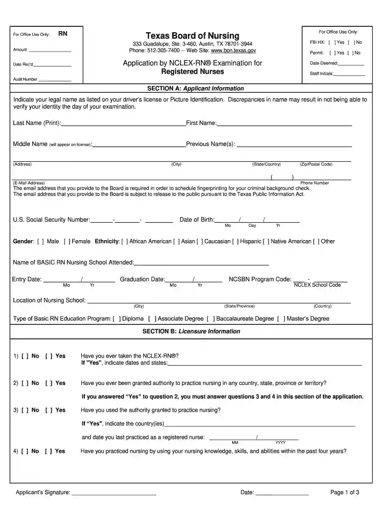 texas nurse portal Preview on Page 1