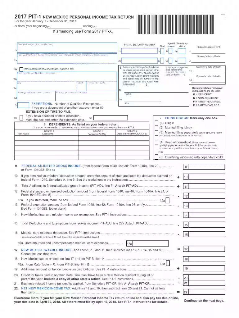 pit form Preview on Page 1