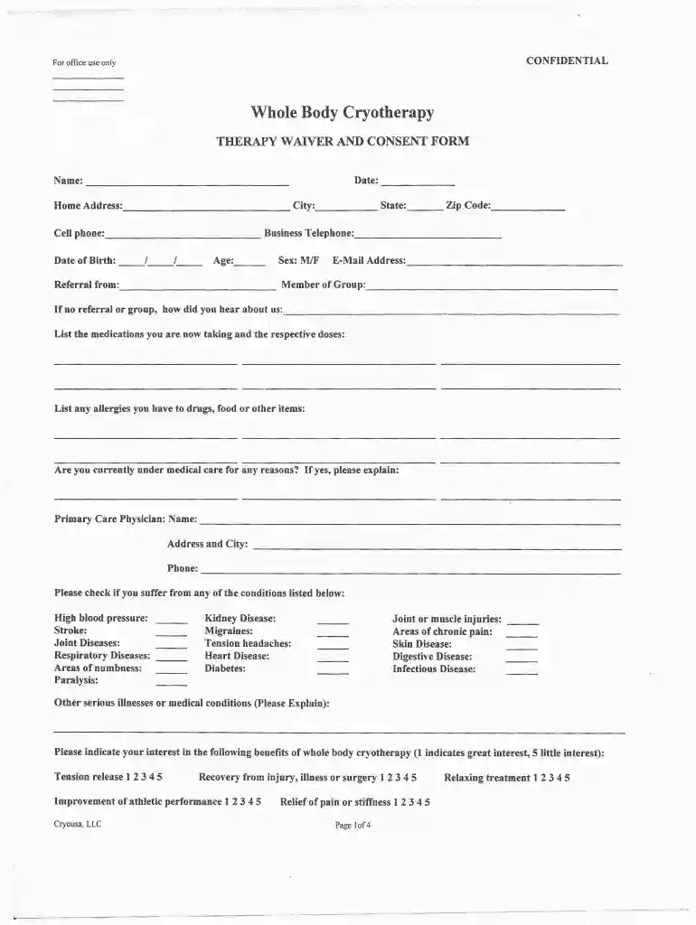 Whole Body Cryotherapy - Central Arkansas Cryotherapy Preview on Page 1
