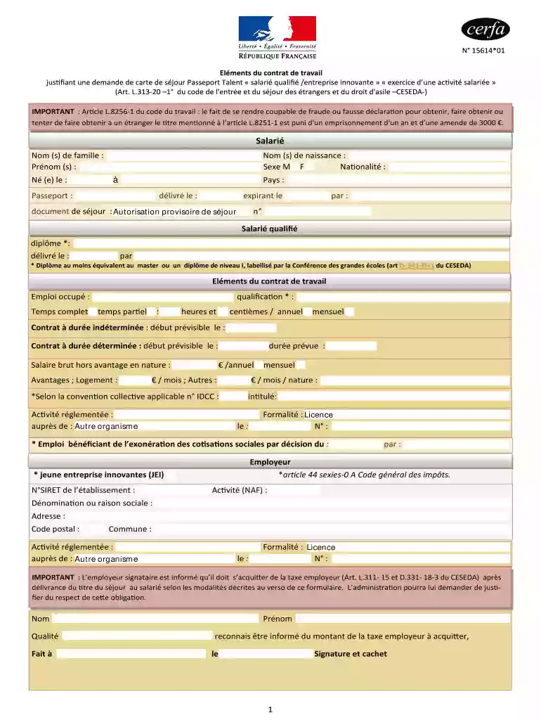 cerfa Preview on Page 1