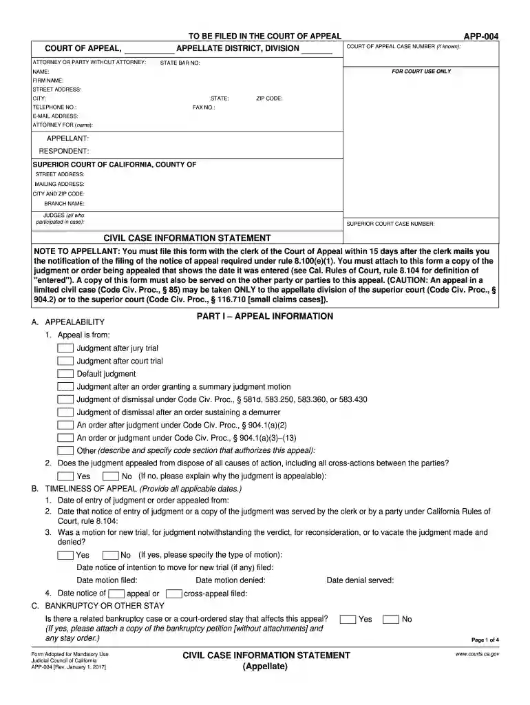 information civil california Preview on Page 1