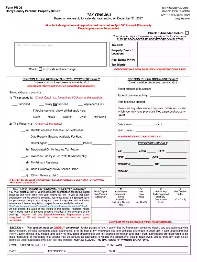 horry county homestead exemption Preview on Page 1