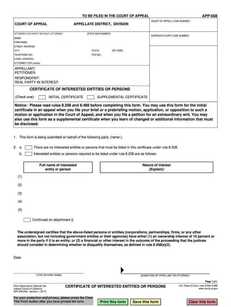 certificate interested Preview on Page 1