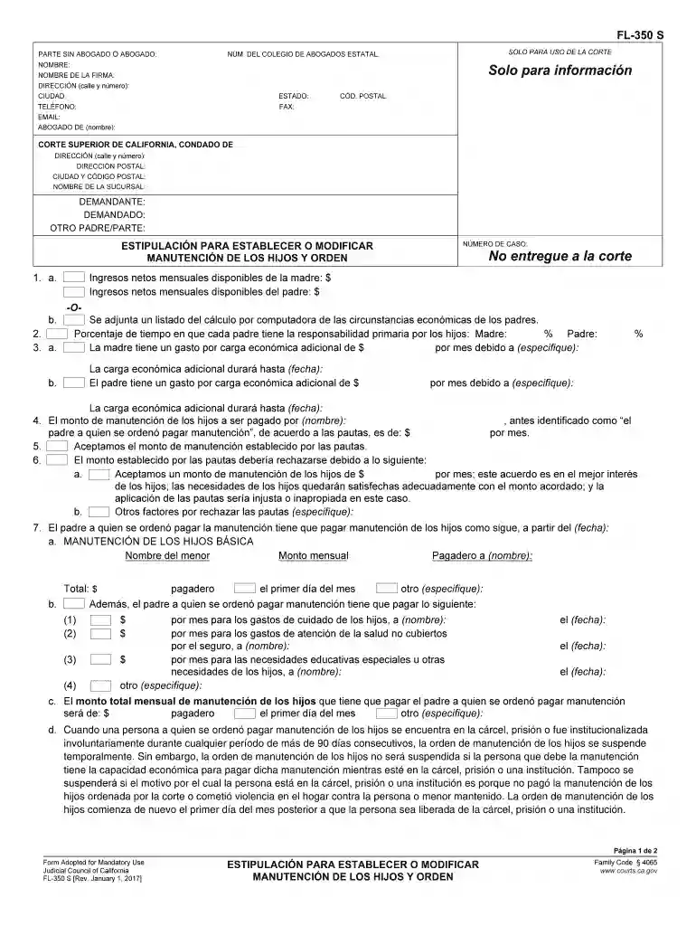 fl350 form Preview on Page 1