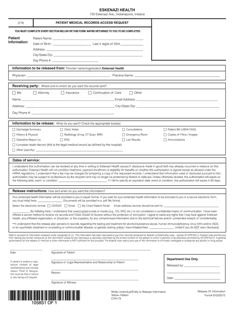 eskenazi medical records Preview on Page 1