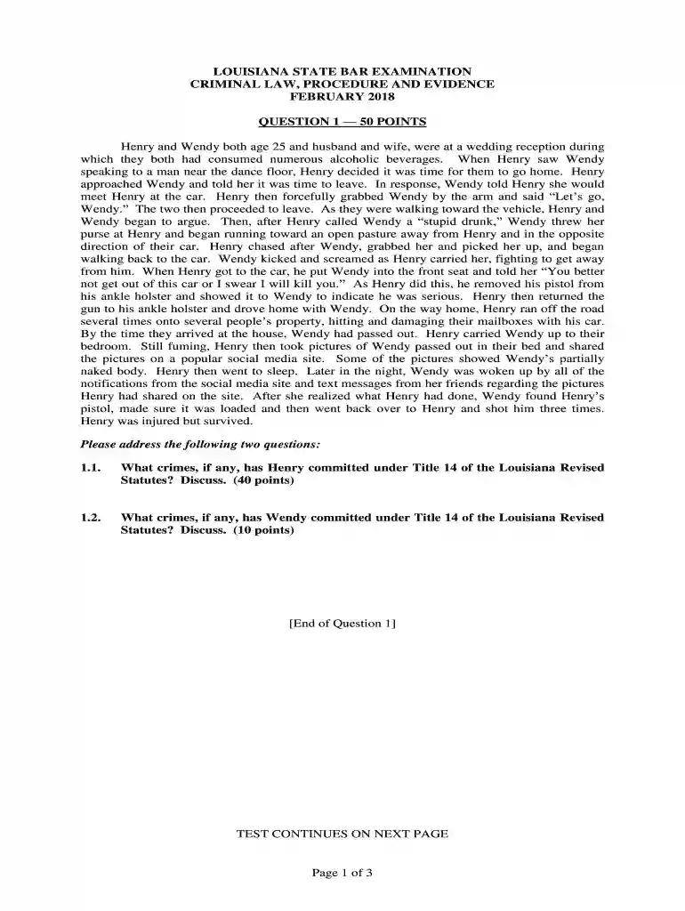 examination criminal law Preview on Page 1